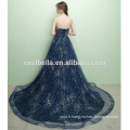 2017 Dernier style bleu marine épaule sweetheart robe de soirée sexy robe de bal